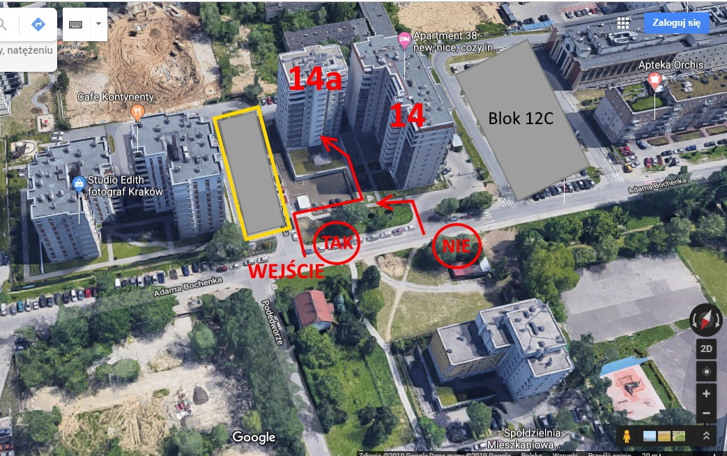 Widok bloku 14A od strony ulicy